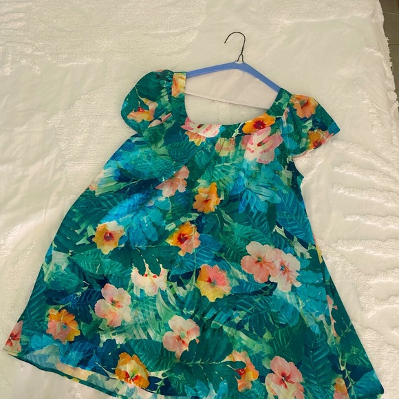 SMYM hibiscus print smock dress. Great condition, only worn twice. - Picture 3 of 6